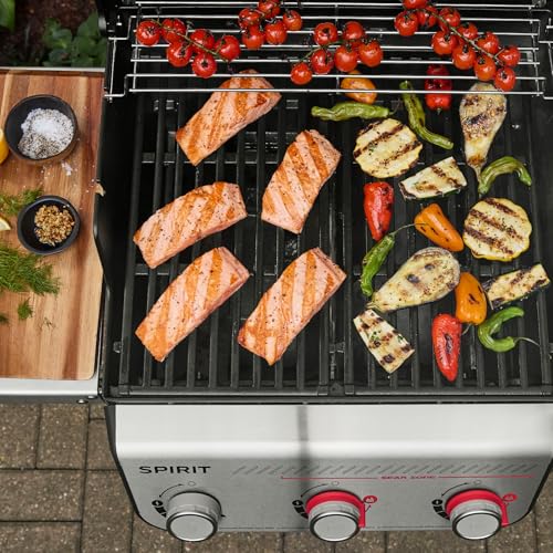 Image of Weber Spirit EX‑325 Smart Gas Grill (Liquid Propane) for Outdoor Cooking, 3 Burner - Black, Wi‑Fi Enabled Grill with Porcelain-Enameled Cast-Iron Grates, Sear Zone, Boost Burners