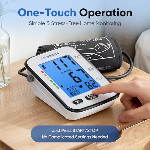 Image of Upper Arm Blood Pressure Monitor, Talking, 8.6-16.5 in Cuff | English and Spanish voice, backlit LCD, 6-level volume, 2-user memory, 120 readings, irregular heartbeat detection, home use