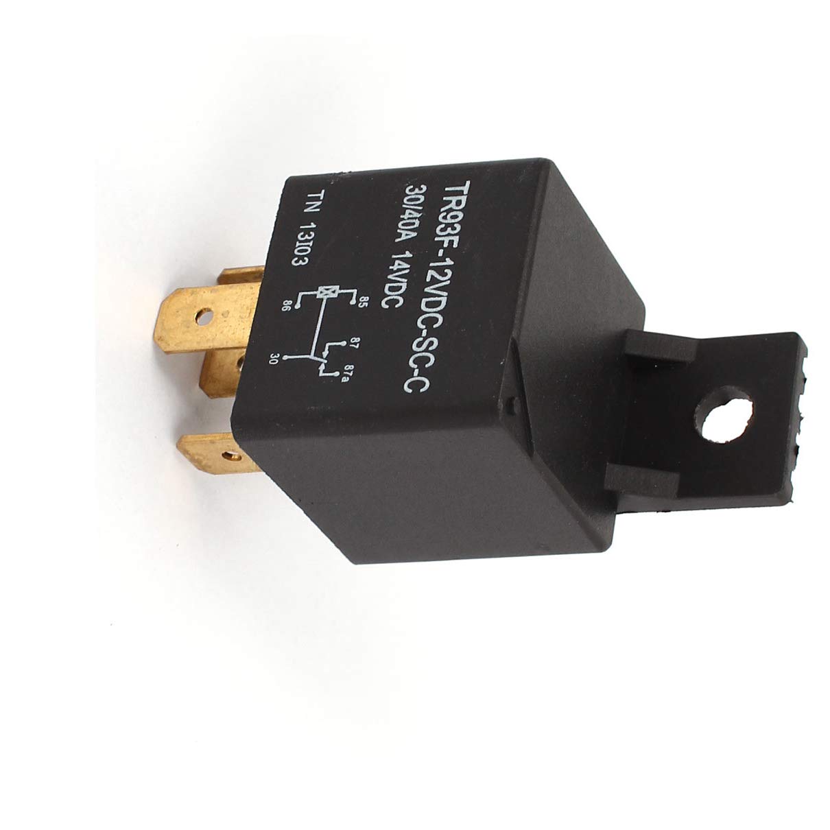 Aexit TR93F-12VDC-SC-C DC Switches 12V Coil 5 Pins Car Auto Power Foot Switches Relay Black