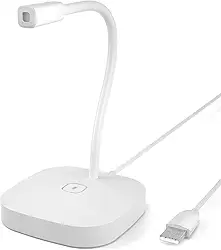 Microfone de Mesa, Microfone Condensador Com Interruptor de Toque, Plug and Play de Microfone de Computador para Videoconferência On-line, Ensino On-line, Transmissão Ao Vivo