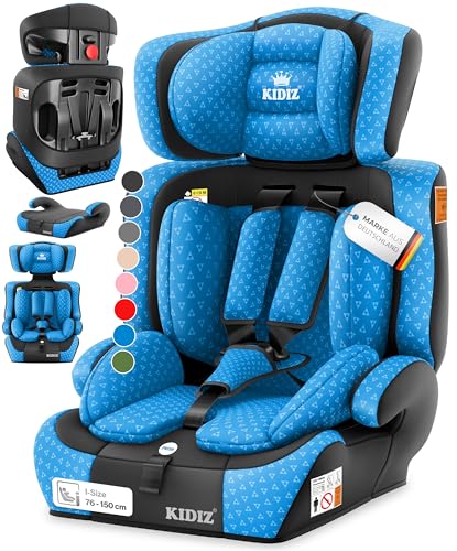 KIDIZ® Autokindersitz Triangle Premium Kindersitz Kinderautositz | Autositz Sitzschale | 9 kg - 36 kg 1-12 Jahre | Gruppe 1/2/3 | universal | zugelassen nach ECE R129/03