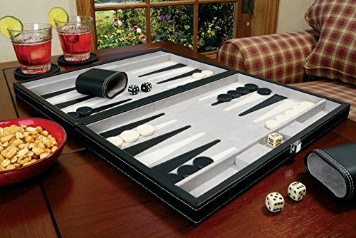 Mainstreet Classics 15-Inch Backgammon Board Game Set