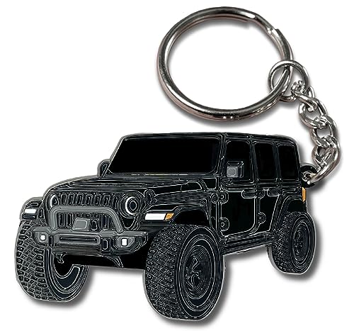 FOUR WHEEL BEAST Jeep Wrangler Keychain - Officially Licensed Jeep Rubicon Accessories JL...