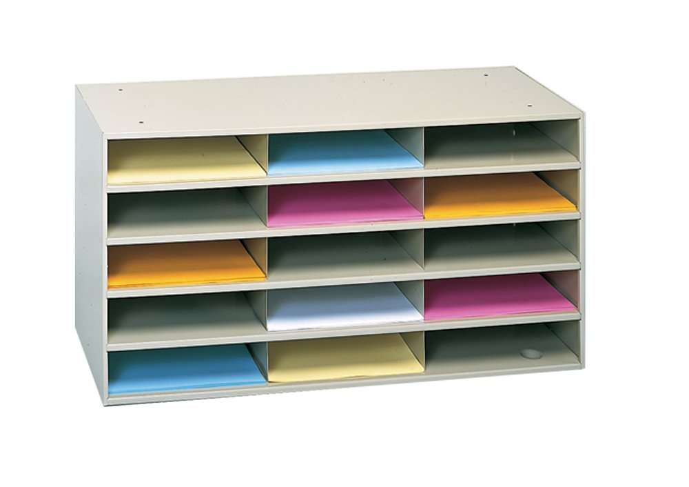 Tan Cold Rolled Steel Horizontal Literature Storage Rack by Durham – Alloy Steel, Tan, Model 434-75