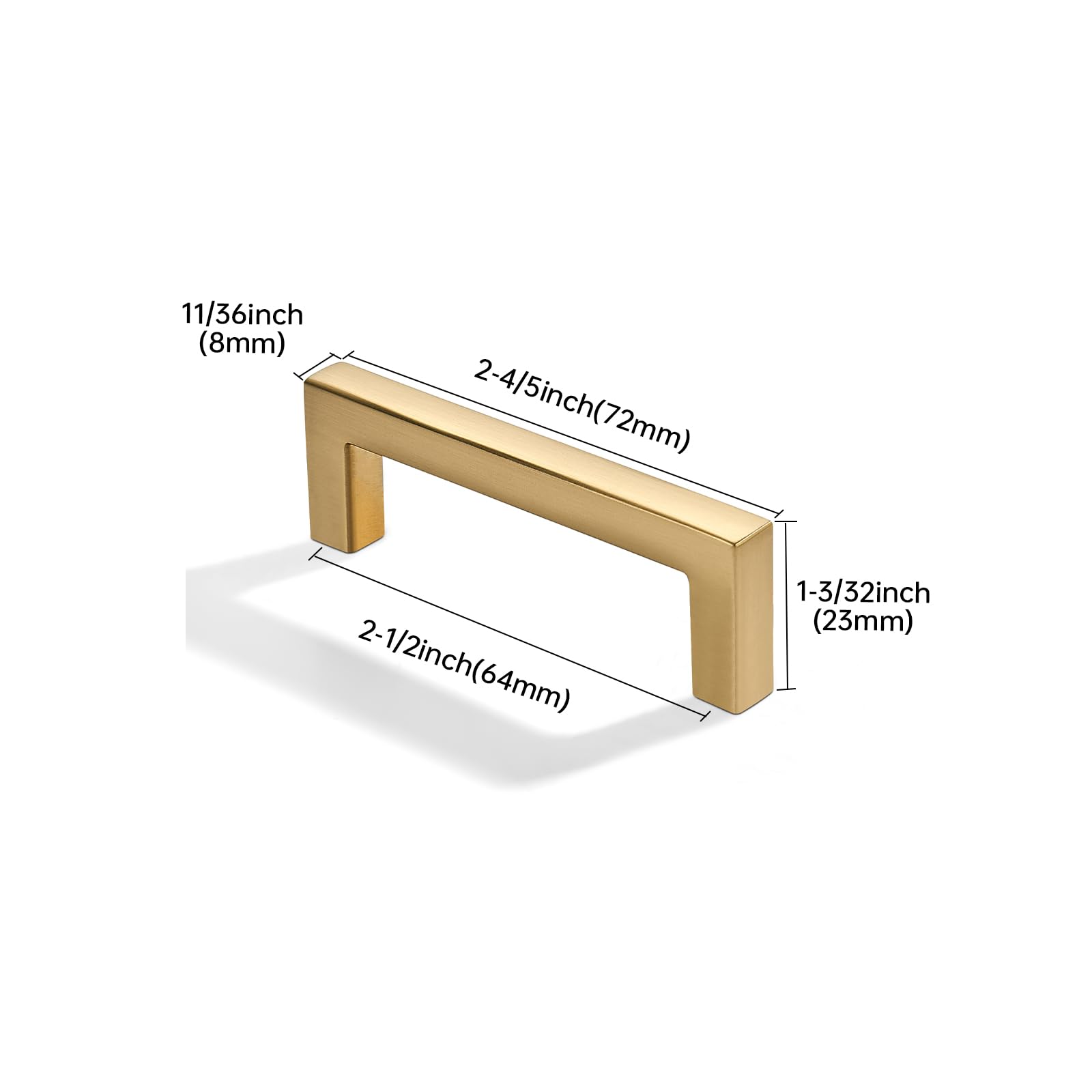 KHTUMEWARE-207 Champagne Bronze Cabinet Pulls CTC 2-1/2 in (64 mm) 2-Pack in Champagne Bronze — KHTUMEWARE