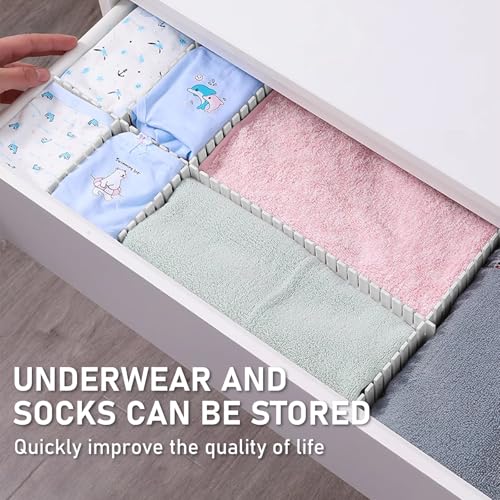 Adjustable Drawer Dividers - Pack of 20 for Organizing (Grey) - Image 5