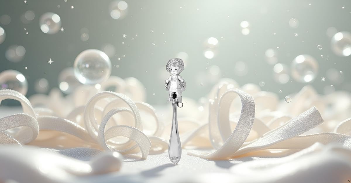Babyrassel Silber 925 Sterling für Mädchen – Echt-Silber Rassel 14 cm – Hochwertige Verarbeitung inkl. Geschenkbox