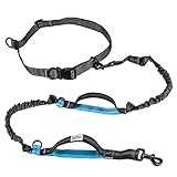 GEEPET Retractable Hands Free Dog Leash for Running, Walking, Hiking, with Strong Dual Bungees for Large Dogs up to 150 lb