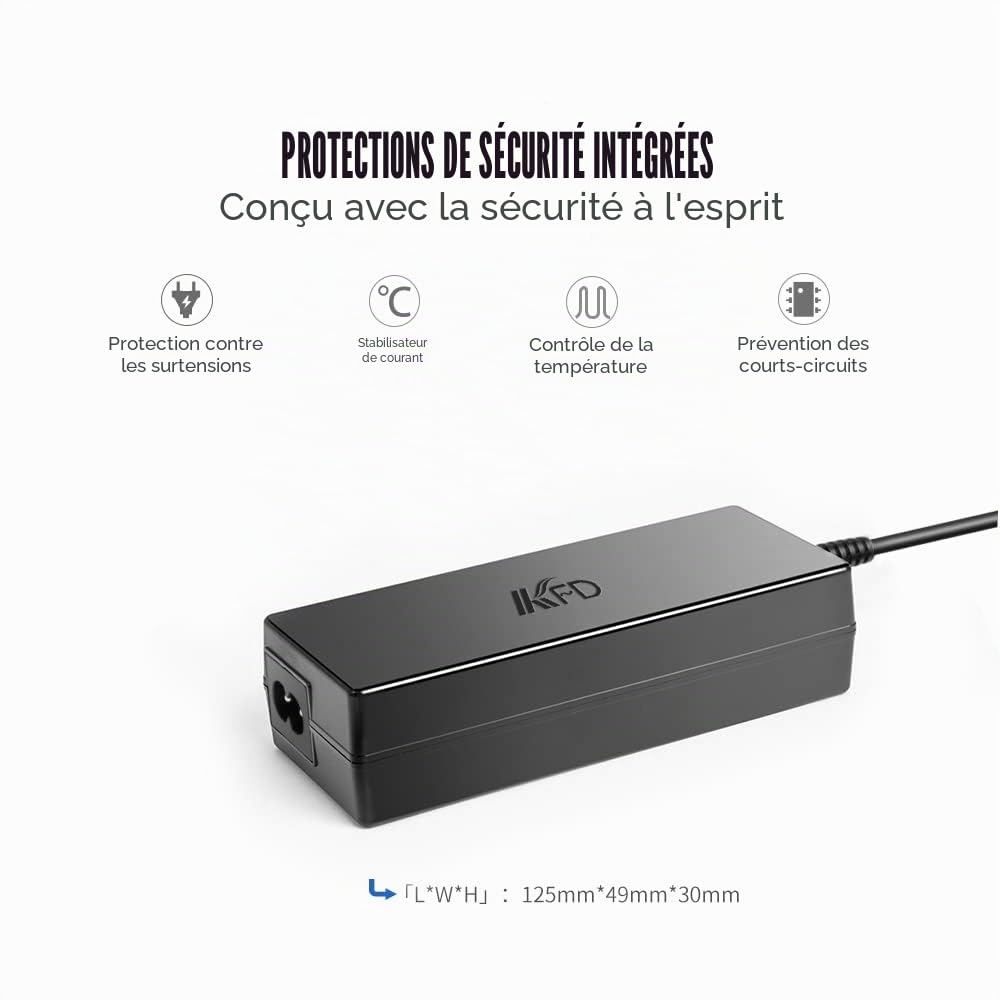KFD Bloc d'alimentation AC Adaptateur Chargeur pour réfrigérateur de Voiture congélateur Dometic CFX3 Waeco CFX-35 CDF-36 CDF-26 CF-50 Mobicool MCF40 Alpicool Bodega BougeRV Setpower 12V compresseur