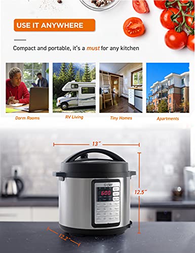 Commercial CHEF Electric Pressure Cooker 6.3 Quarts CHP63MS の商品画像 6