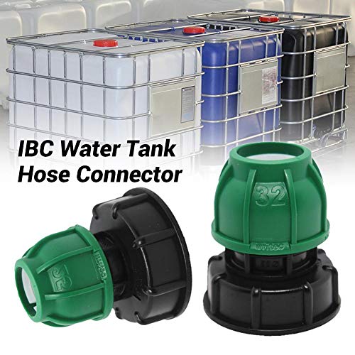 Preisvergleich Produktbild Schlauchanschluss für IBC Tankadapter Wassertank, Fassverbindung IBC Kugelauslaufhahn, Gewindeanschluss, Kunststoff