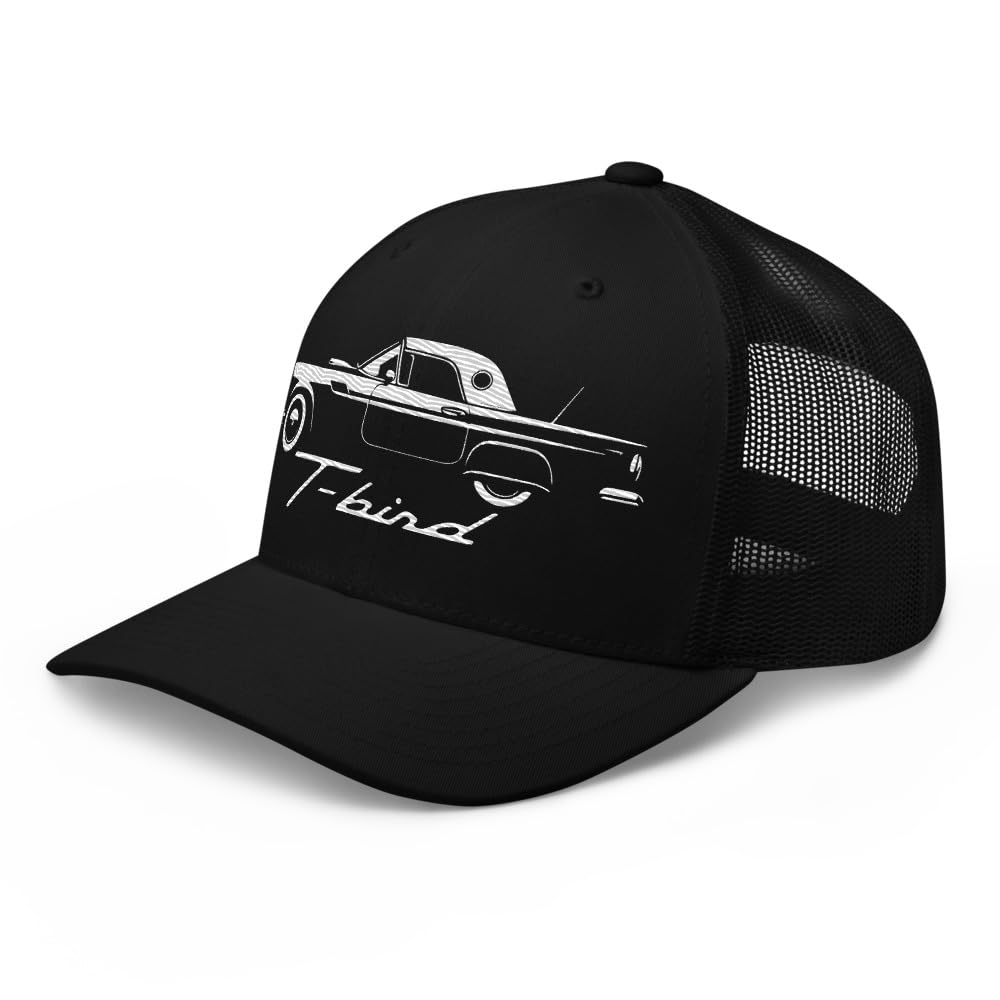 1957 Thunderbird czapka dla entuzjastów klasycznych samochodów T-Bird Silhouette Trucker Cap