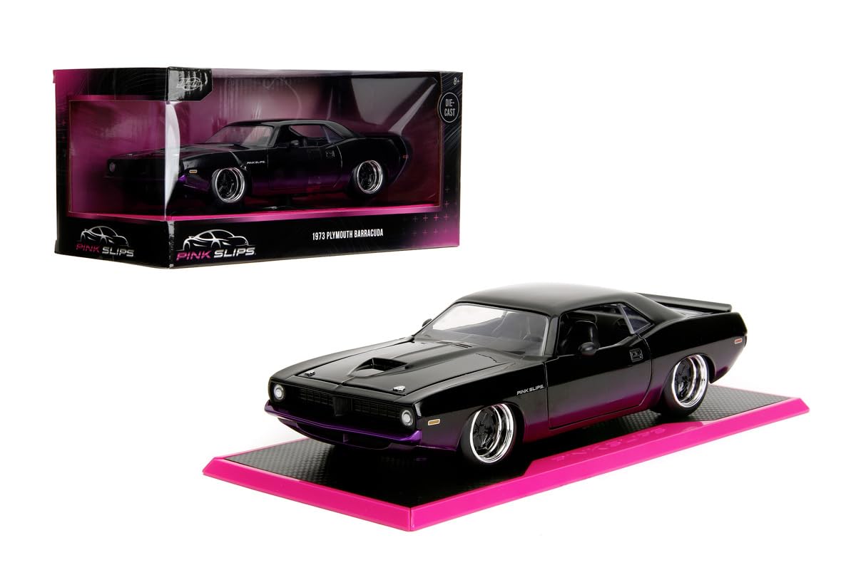 未開封　Jada Toys 1/24 PINKSLIPS　シリーズ 6台セット JADA Pink Slips 1:24-1973 Plymouth Cuda, Die-Cast Car with Base
