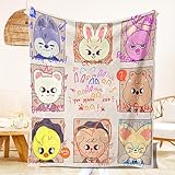 YJYP Flannel Blanket Banchan Hyunjin Throw Blanket Sofa Couch Blanket Tapestry Home Deco