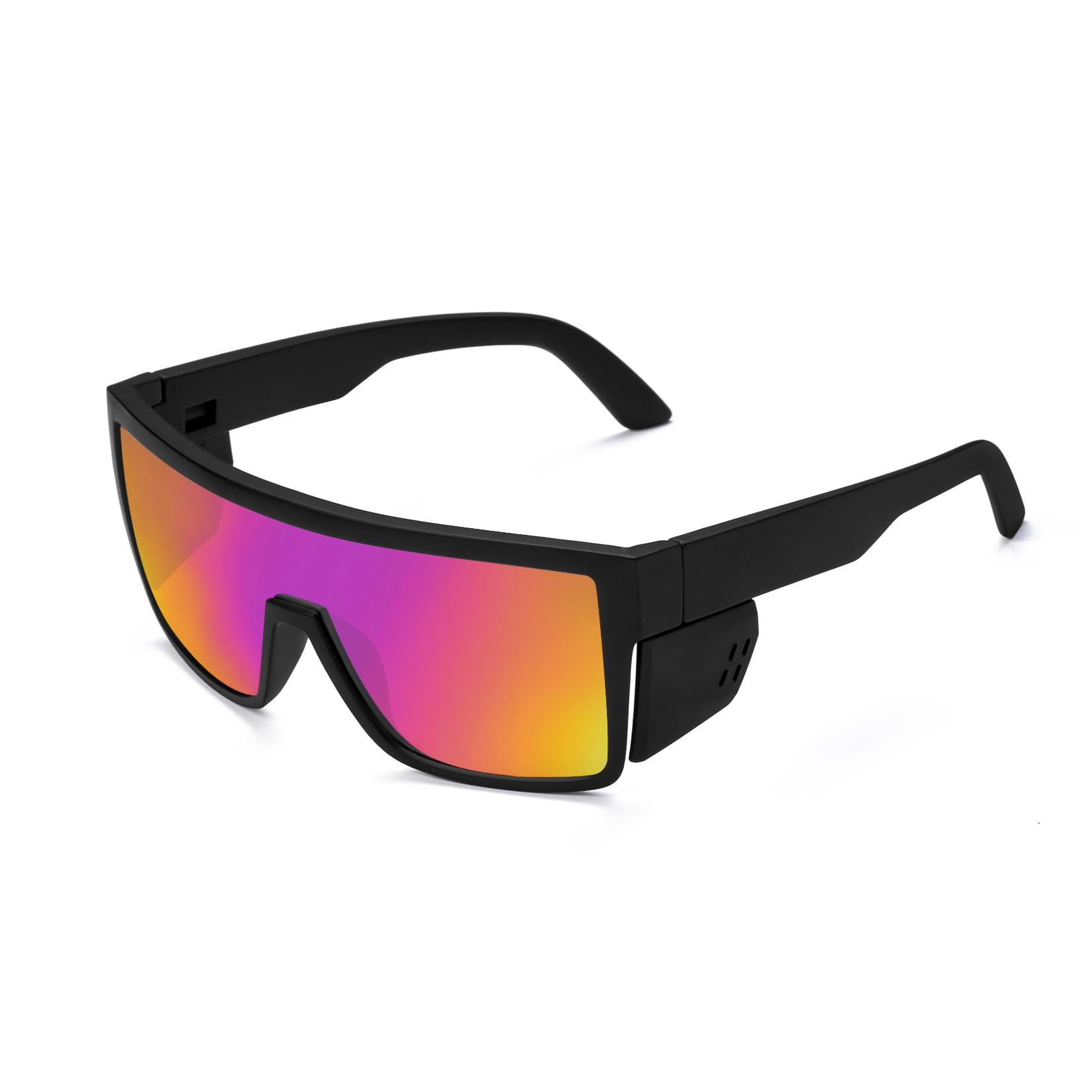 BINGKING Safety Polarized Sunglasses for Men and Women UV400 Protection and Includes Removable Side Shields,ANSI Z87 (Purple1)