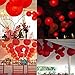 Supla 28 Pcs 5 Sizes Chinese New Year Decorative Red Paper Lanterns Hanging Chinese Japanese Lanterns Round Party Lanterns for Spring Festival Holiday Season Decorations