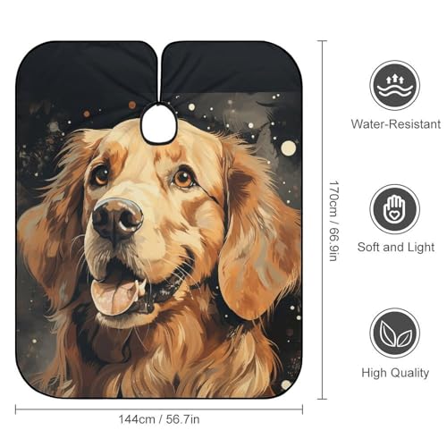 Capa de Barbero Golden Retriever para Adultos con Cierre Ajustable miniatura 2