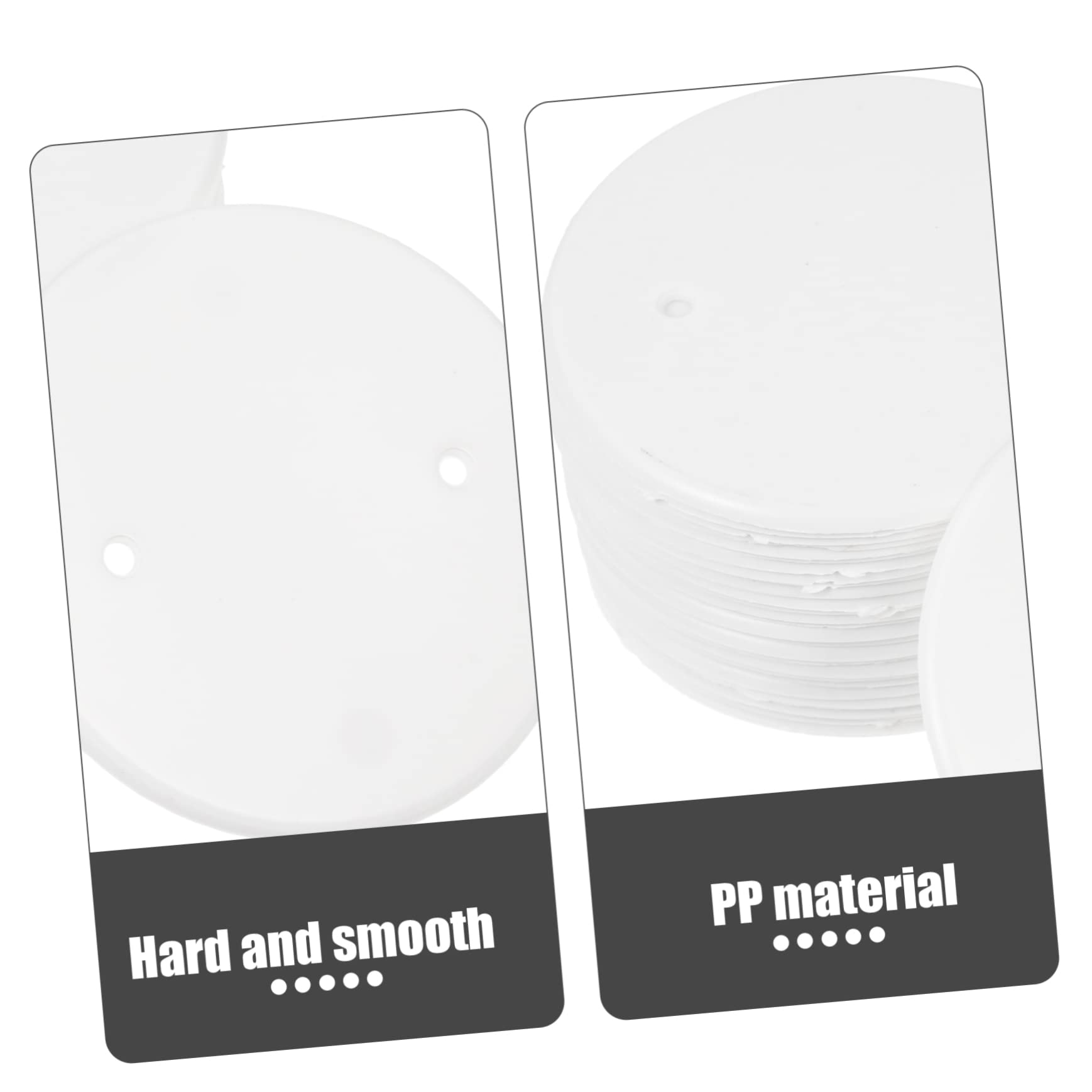 SEWACC Pack of 4 Ceiling Covers, 4.3 Inch Round PP Wall Covers with 8 Screws for Home Use, 2 Inch Hole Spacing