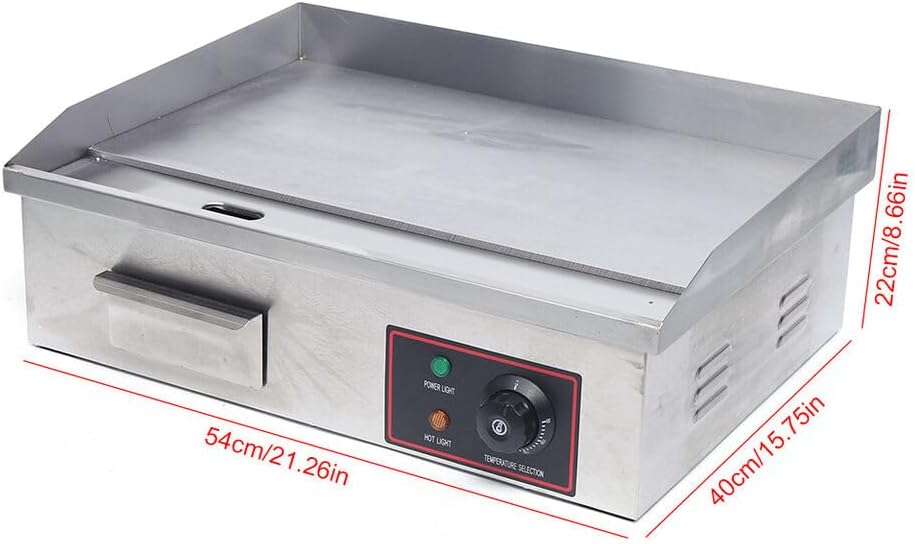 Miniatura 5 de Plancha eléctrica comercial 3KW, placa caliente eléctrica de la cacerola de la torta eléctrica de la encimera de la cacerola de la torta plana