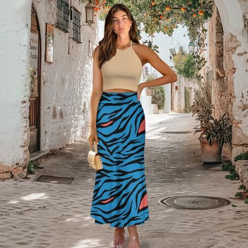High Waisted Maxi Skirt Casual Pencil Skirt A-Line Flared Maxi Skirts Spring Summer Long Skirts for Women3