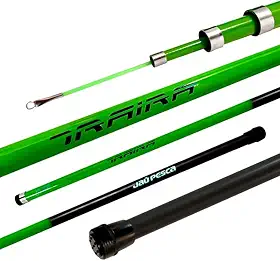 Vara Telescópica Gomo Longo JP Traira Verde Jaú Pesca - 4,00m
