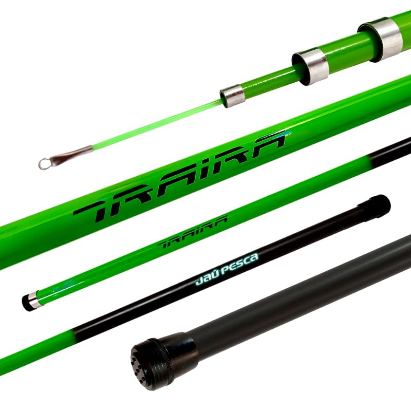 Vara Telescópica Gomo Longo JP Traira Verde Jaú Pesca, 3,00m
