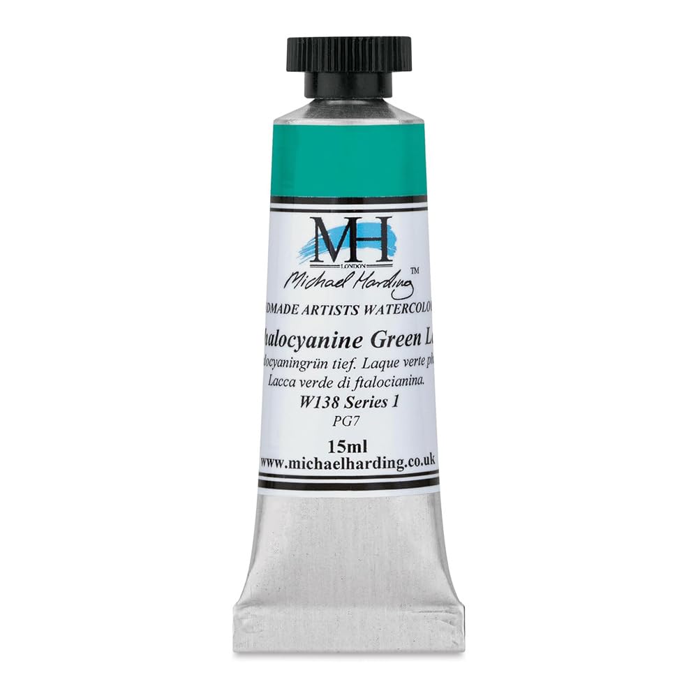 Michael Harding Phthalocyanine Green Lake Professional Watercolors - 15Ml Tubes (Phthalocyanine Green Lake)