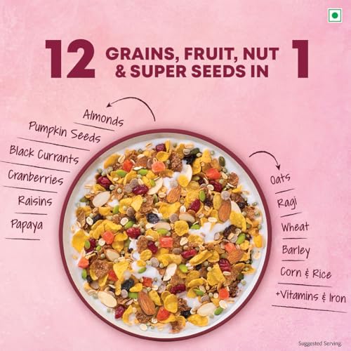 Image of Kellogg's Muesli Fruit Nut & Seeds 240 Gm and Kellogg's Corn Flakes Original 1.2 kg Pack