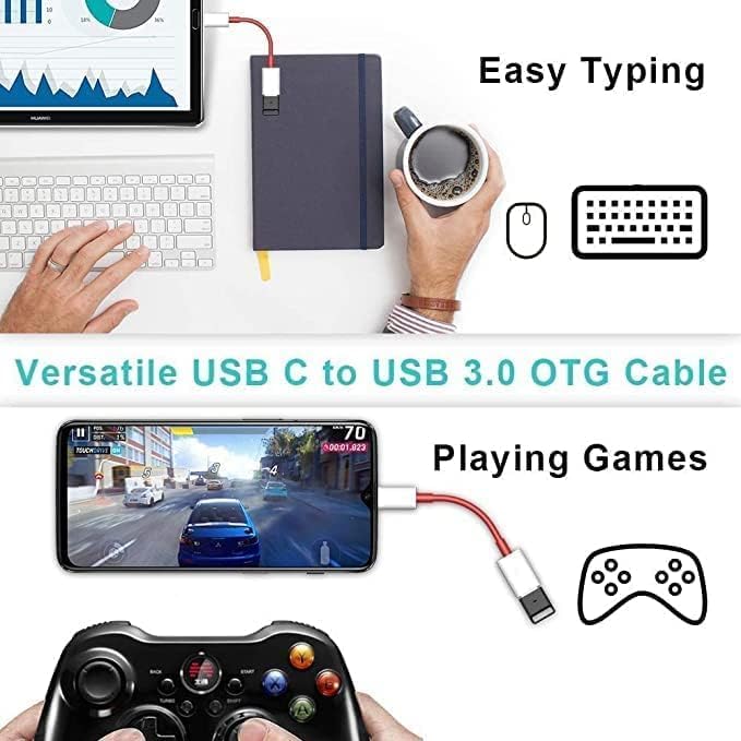 Image of One Plus Newly Type C OTG Cable Connector Cord pendrive Compatible with All C Type Supported Mobile Smartphone Like OnePlus 10 pro, 11R,9R,10T,11T,8T (OTG Cable)