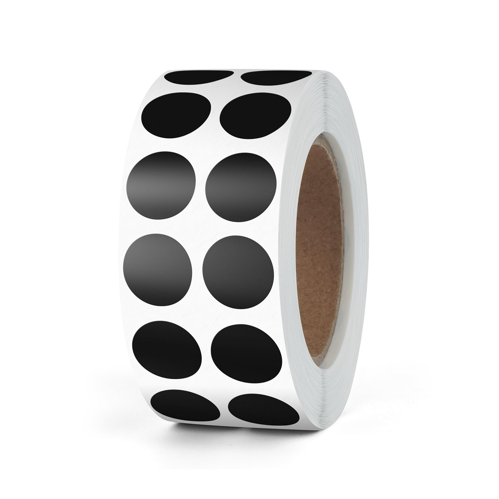 Round Stickers Black 13mm Circle Labels with Color Coding Dot Sticker Waterproof Removable Roll of 2000, Small