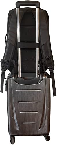 Miniatura 6 de Mochila de viaje  Mochila de transporte para laptop aprobada por vuelo con bolsillos secretos para pasaporte  The Island Hopper de Cor Surf, Negro,