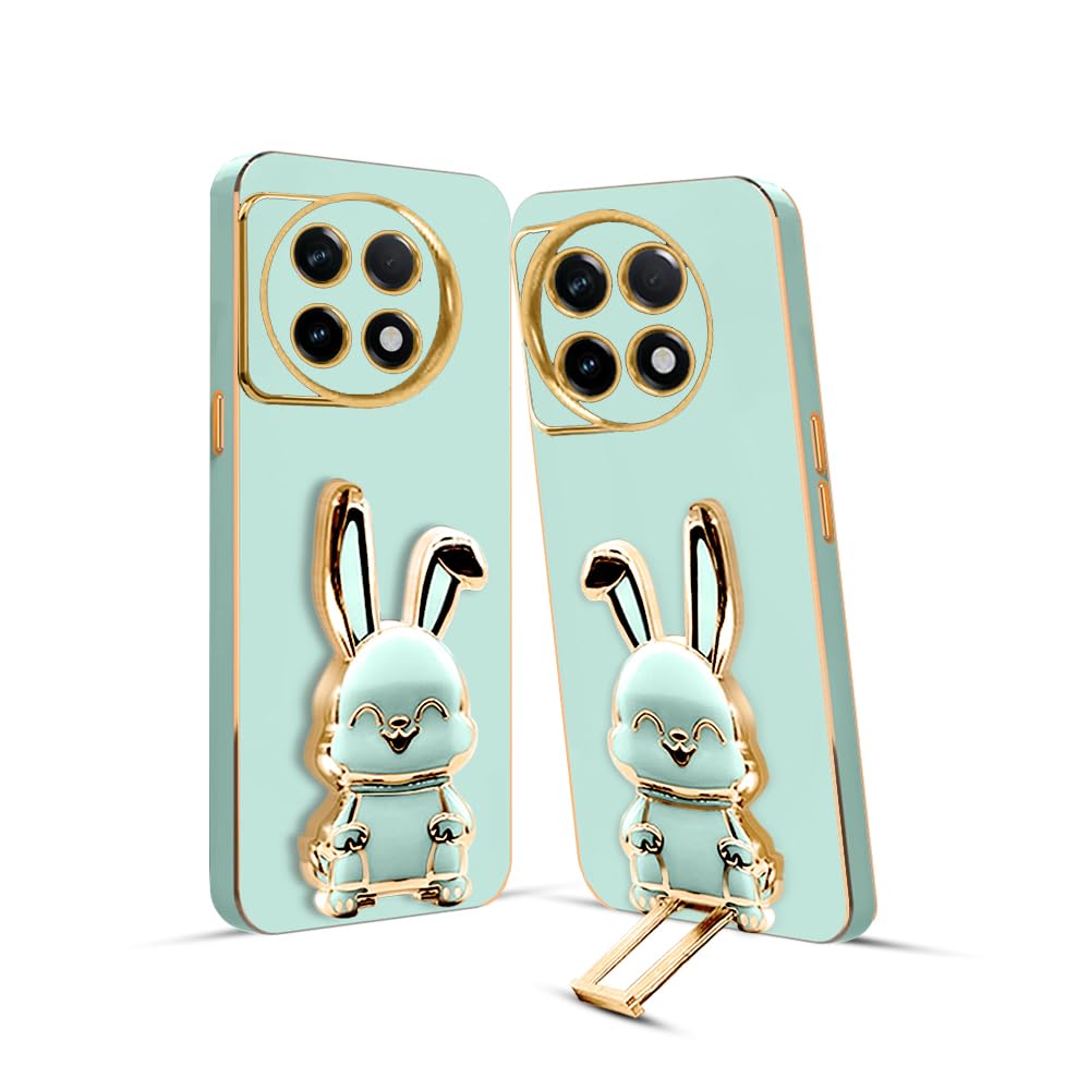 KARWAN®️ 3D Bunny with Folding Stand Back Cover Case Compatible for OnePlus 11R 5G | Slim electroplated case | Stand case | Soft TPU | Space Astro Theme | Camera Protection-Mint (B0CGNVG88W) Amazon Price History, Amazon Price Tracker