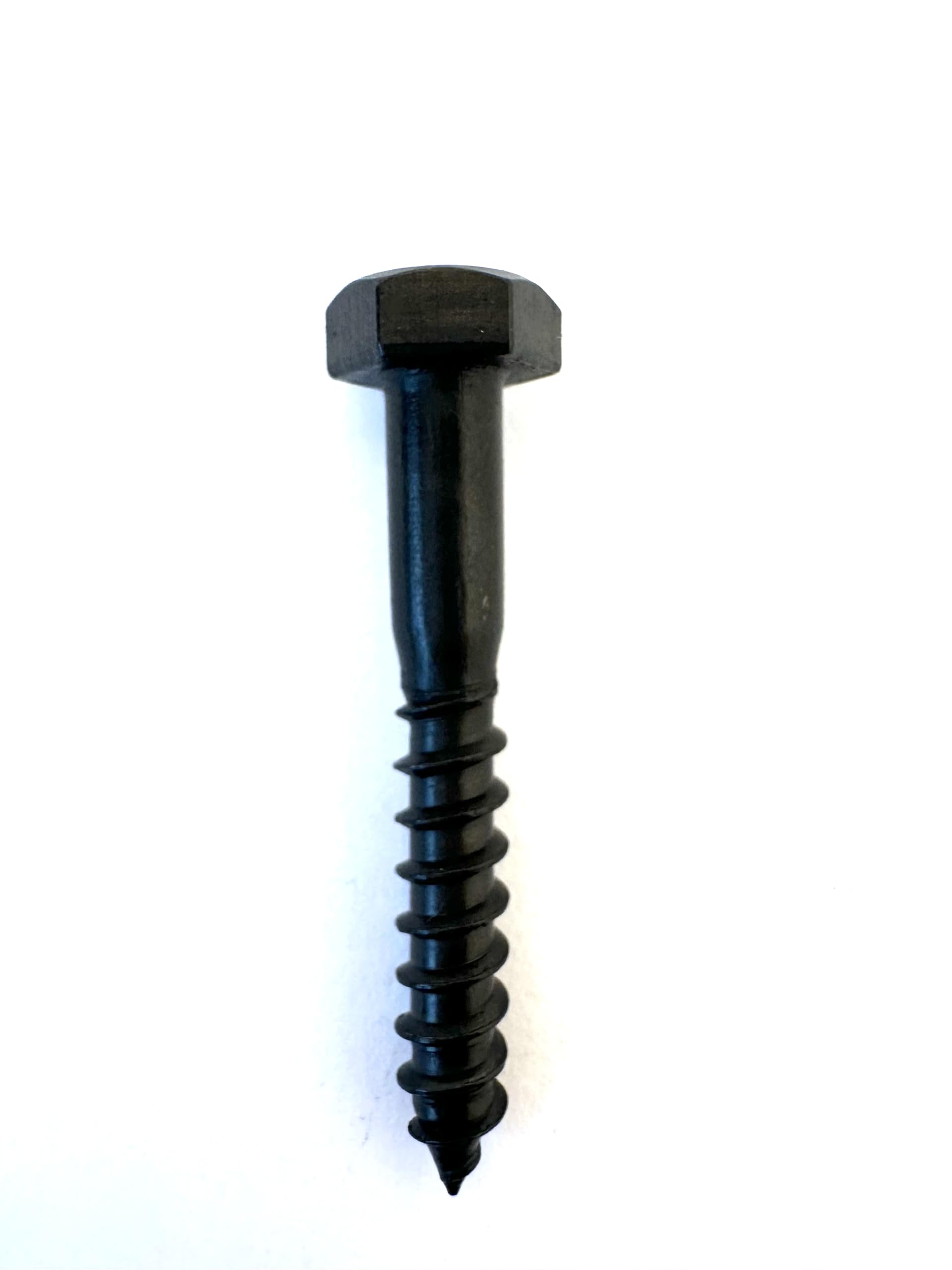 M5 x 60mm Black Stainless Steel Coach Screws, Heavy Duty Hex Head Fixing Bolts for Wood Masonry, Brick - Image 3