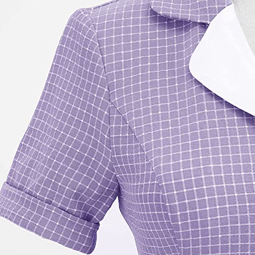 Image of 50s Dresses for Women Vintage 1950s Notch Lapel Cocktail Dress Retro 60s Rockabilly Audrey Hepburn Tea Party Dress