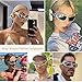 BAWUYI Y2K Wrap Around Sunglasses for Men Women Cool Cyber Glasses Sports Biker Shades Shield (White Frame-Grey Lens)