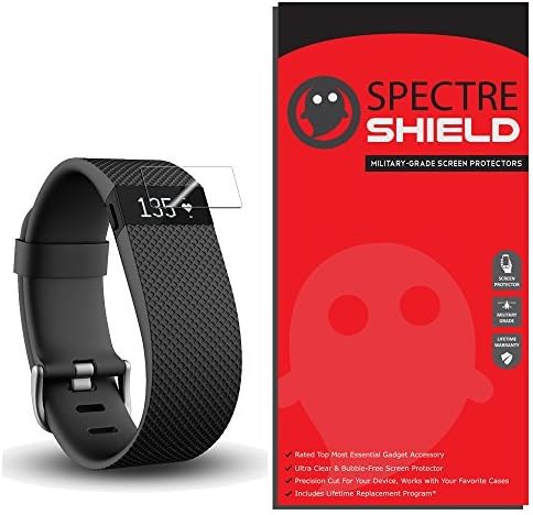 Spectre Shield (10-Pack Screen Protector for Fitbit Charge/Charge HR (0.5" inch) Screen Protector Case Friendly Accessories Flexible Full Coverage Clear TPU Film