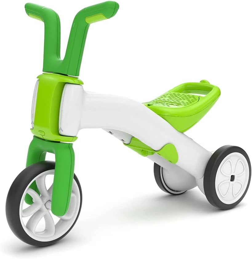 ChillafishBunzi Gradual Balance Bike and Tricycle,6 inches, 2-in-1 Ride on Toy for 1-3 Years Old, Silent Non-Marking Wheels, Lime