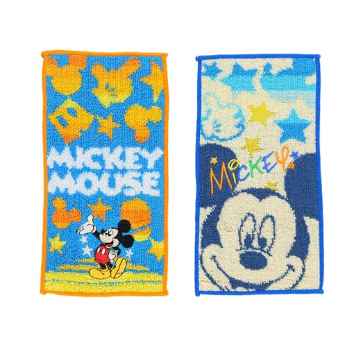 丸眞 ポケットタオル 2枚組 ディズニー ミッキー ミッキーレインボースター Disney ミッキーマウス Mickey キャラクター 保育園 幼稚園 入園 入学 園児 タオル ミニタオル ハンカチ お得 セット 柄違い 2枚組 組 ポケットタオル タオル