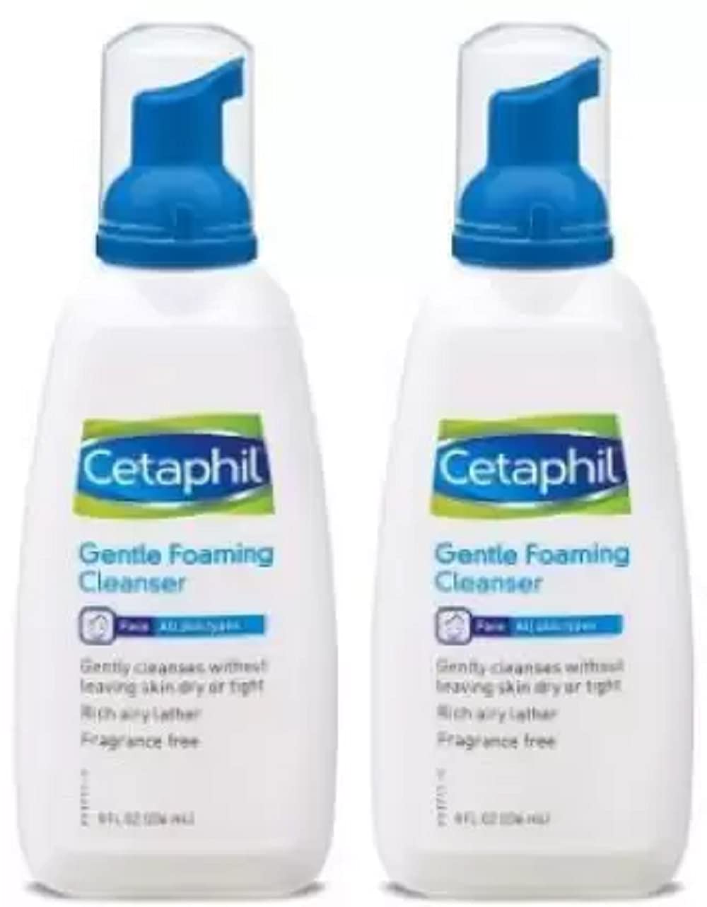 Cetaphil Foaming Face Cleanser Enriched by Vitamin E For All Skin Types, Pack Of 2 (236 ml)