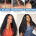 Flwing Wear and Go Glueless Wigs Human Hair Pre Plucked Pre Cut 5x5 HD Lace Closure Wigs 180% Density 100% Raw Human Hair Deep Wave Wet and Wavy Wig No Glue Pre Cut 3 Seconds to Wear Glueless Wig