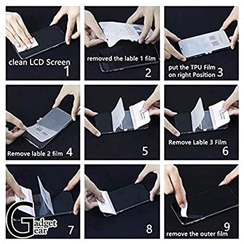 Image of Techsage Matte Front Unbreakable Screen Protector Hydrogel Membrane Compatible with Samsung Galaxy S10 Plus Supports Fingerprint Scanner | Edge to Edge Coverage with Easy Installation Kit (Matte, Front)