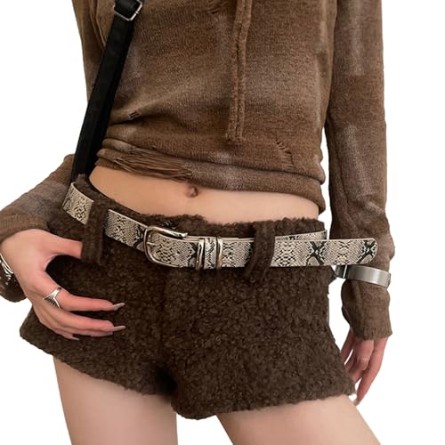 Modern Skinny Belt Jeans Waistband Snakeskin Leopard Print Belt Waistband For Street Player Country Girls