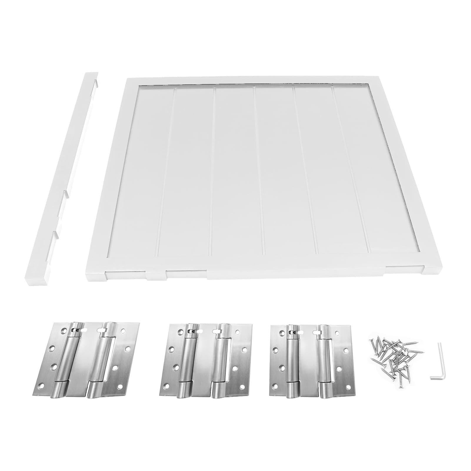 Porte Saloon battante en Bois, Portes De Café, avec Comprend des Charnières, Style De Balançoire Décoration, Taille Personnalisable,Blanc,50x80cm