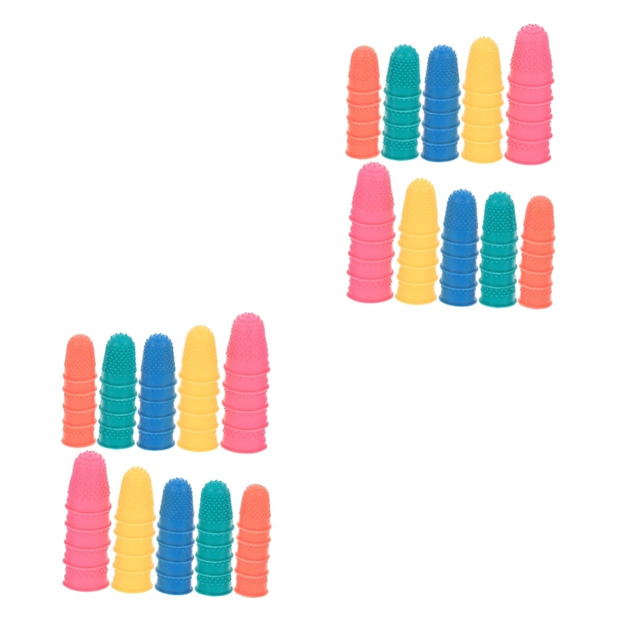 FOMIYES 2sets Finger Covers Nonslip Fingers Tip Protective Covers Set 50pcs*2 Random Color