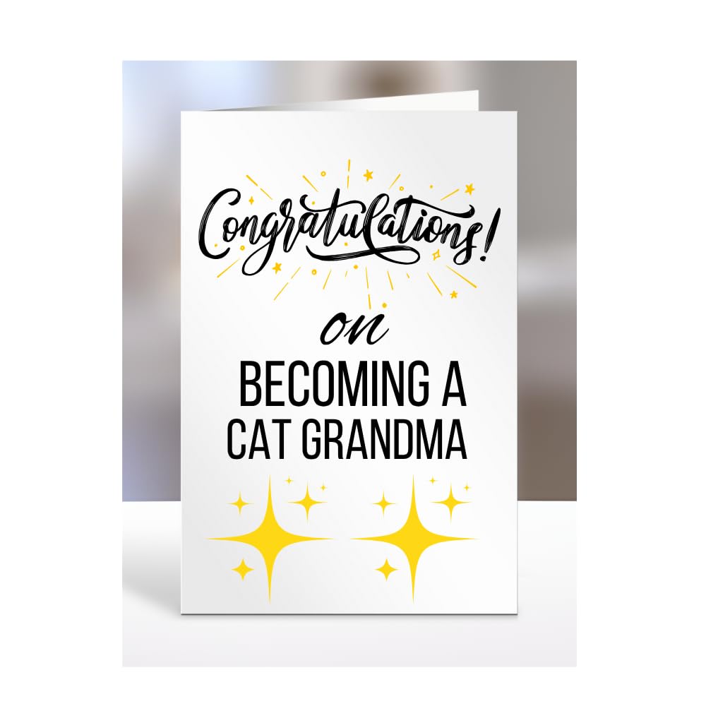 Congratulations on becoming a Cat Grandma card, Gifts for Men, Women, Presents for Christmas, A5-79_40