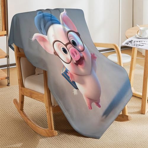 Couverture en flannel cochon mignon pour oublier les frissons sur le lit - 5