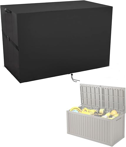 Miniatura 7 de Keter Westwood - Funda para caja grande de resina de 150 galones, cubierta de caja de almacenamiento para muebles de patio, impermeable, a prueba de