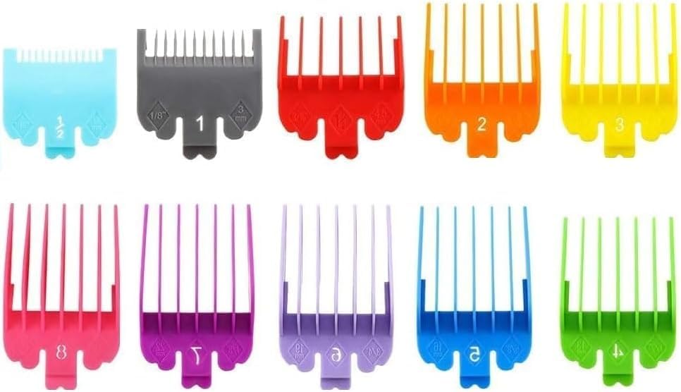 Pettini per Tagliacapelli, 10 pettini per pettine tagliacapelli 1,5-25 mm, pettini wahl, pettini guida per tagliacapelli ricambio per la maggior parte dei tagliacapelli e accessori per tagliare