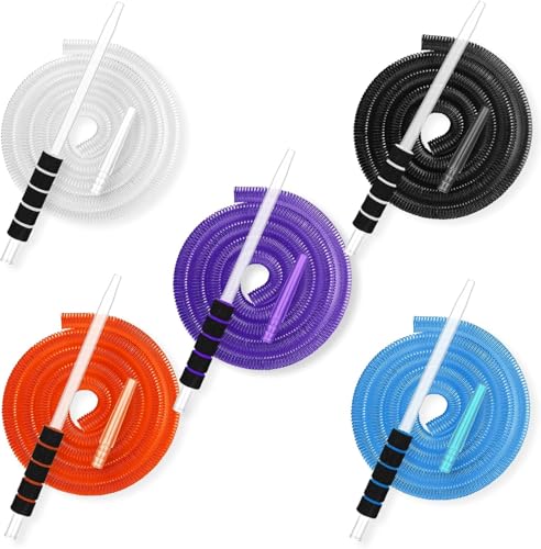 Pack of 3 Disposable Hookah Glass Hose Premium Single-Use Hookah Hose for Hygienic & Smooth Smoking Crystal Clear Design Fits Most Hookahs