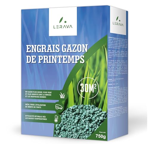 LERAVA Engrais gazon printemps 30m²